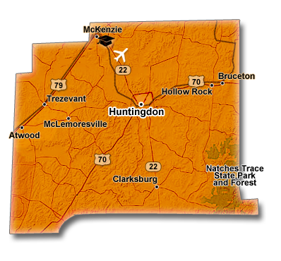 Carroll County, TN Map